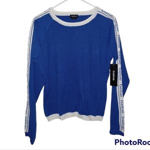 New Bebe blue sweatshirt size Large